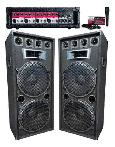 2 Columna Doble 15 2400w 3 Vias+consola Potenciada Moon M410