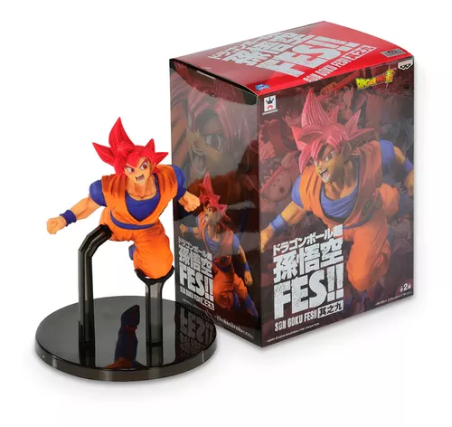 Boneco Dragon Ball Super Goku Super Sayajin God - Bandai - Bandai