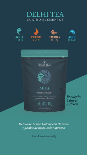 Imagen 2 de 2 de Té Hebras Delhi Tea - 4 Elementos Doypack X 40g