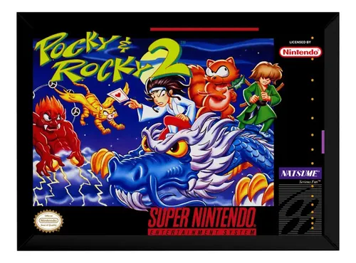 Etichetta Adesiva Pretagliata Per Cartuccia SNES – Pocky & Rocky 2 – Ricambio Glossy - Foto 3