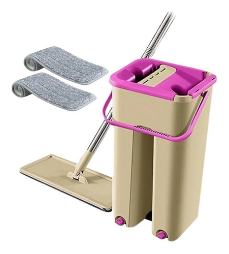 Imagem 1 de 9 de Rodo Mop E Balde Lava E Seca Profissional Com 2 Refil