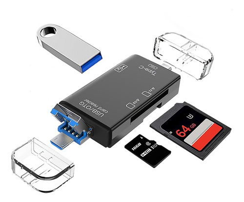 Adaptador 3 En 1 Lector Tarjetas Sd Y Micro Sd, 2.0 Usb