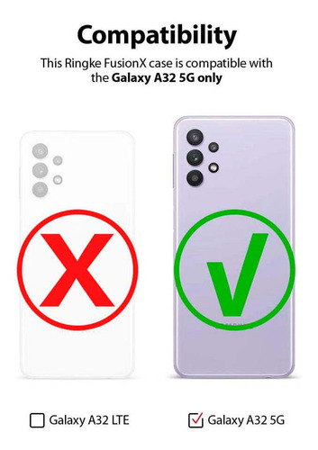 Imagen 2 de 9 de Case Ringke Fusion X Design Galaxy A32 5g - Importado De Usa