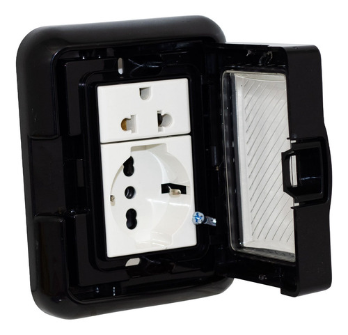 Tomacorriente Idrobox Doble Schuko + Toma Universal Bm3kit