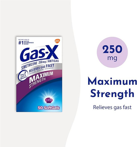 Gas X Evigax Antifom 250mg Antiflatulento 30caps Blandas Gsk