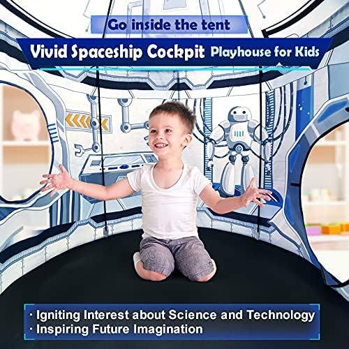 White Rocket Ship Kids Ball Pit Con Play Tent Y Play Tunnel,