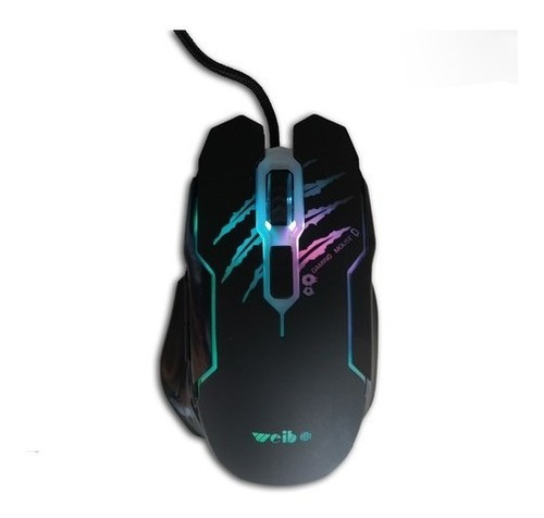 Mouse Gamer Con Cable Usb 6 Botones Y Luces Led + Mouse Pad