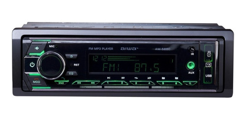 Imagen 1 de 6 de Radio De Auto Aiwa Aw-5880 Usb Sd Aux Bluetooth Negro