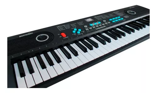 Teclado Musical semi-profissional infantil 61 teclas 72cm