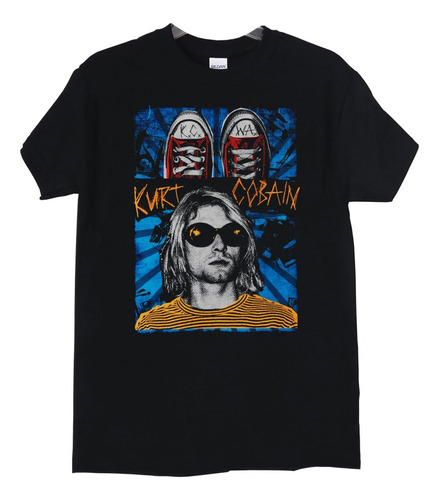 Polera Nirvana Kurt Cobain Sneakers Rock Abominatron