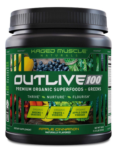 Kaged Muscle Outlive 100 Superalimentos Orgnicos Y Verduras