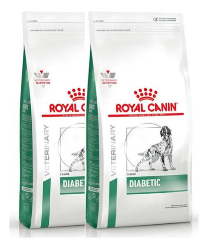 Alimento Comida Royal Canin Veterinary Perro Diabetic 2k X2 