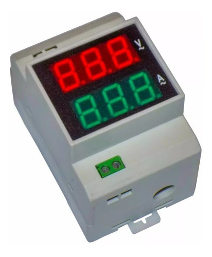 Dual Ac Voltimetro 300v Amperimetro 99,9a Riel Din d52-2042