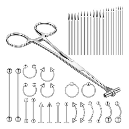 El Kit De 41 Herramientas De Perforación Corporal Incluye Pi