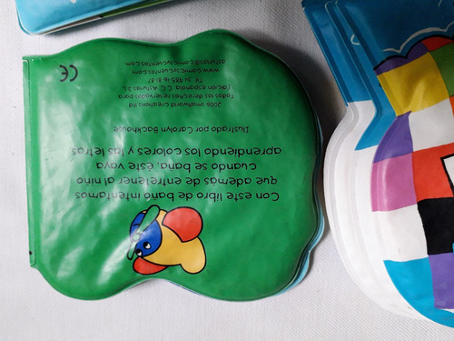 Imagen 10 de 10 de Lote 5 Libros P/bebe Lavables Ideal Para Jugar En La Bañera