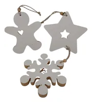 Comprar Colgante Madera Navideño X3 Figuras - Estilo Domingo