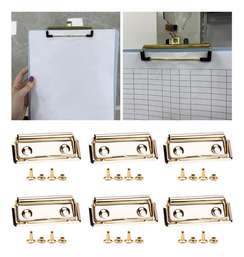 6x Clips Para Portapapeles Abrazadera De Portapapeles De