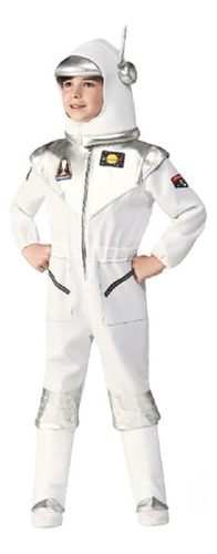 Disfraz De Astronauta Para Niño Talla (m) 8-10 Años-blanco