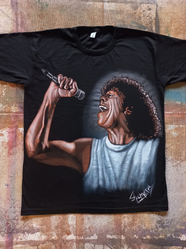 Remera De La Mona Jimenez Pintada A Mano