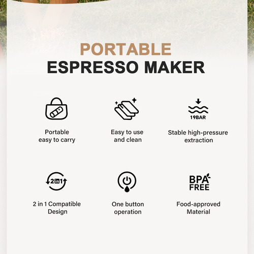 Cafeteira Elétrica Portátil Compatível Com Ns Pods E
