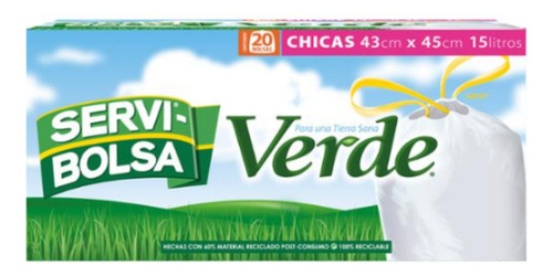 Bolsa Para Basura Oxo Biodegradables De 15 L Verde 20 Pz