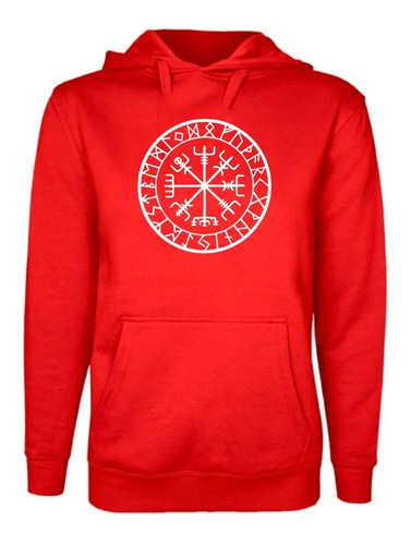 Polerón Estampado Unisex Brújula Vikinga - Vegvísir Runas