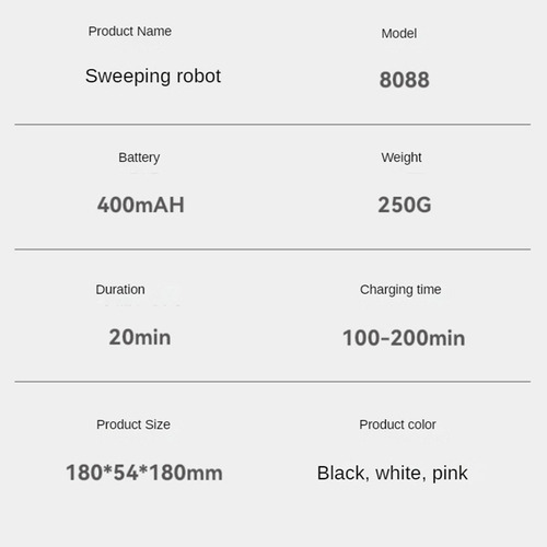 Robot De Barrido Usb, Aspiradora, Trapeador, 3 En 1, Smart W