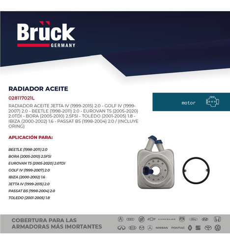 Radiador Aceite Jetta 2005 1.8 20v 028117021l