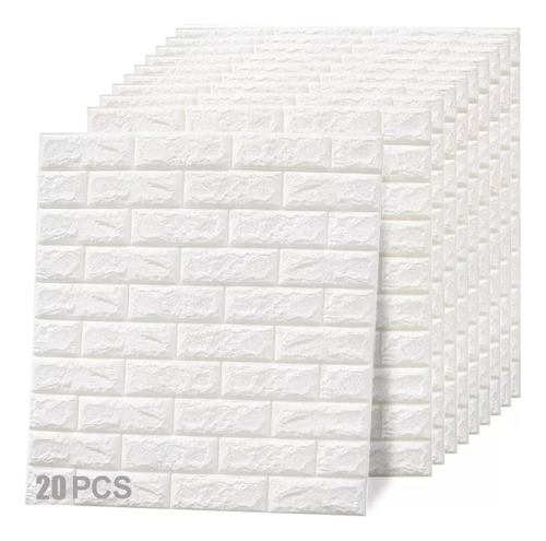 20pzs Patrón De Ladrillo Pegatina De Pared 3d Textura Papel