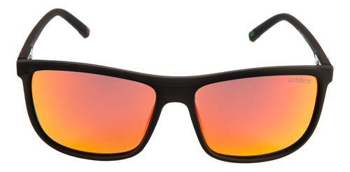 Lentes De Sol Umbro Casual Mod 508 C3 Polarizados Obscuro Lente Naranja Varilla Negro Armazón Negro