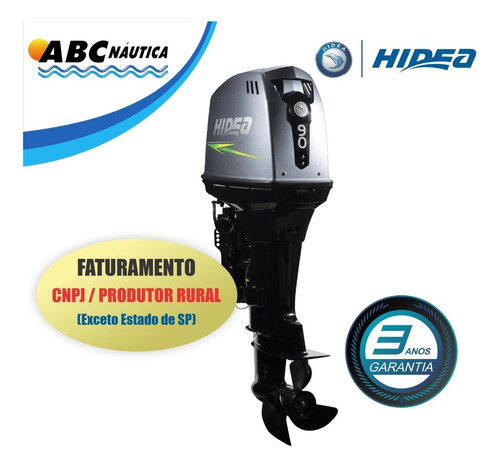 Motor De Popa Hidea 90hp 2t - Comando - Leia Anúncio!!!