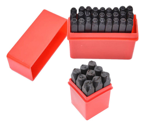 A A 36pcs 3mm Sellos De Punzones Estuche Acero Die Tool