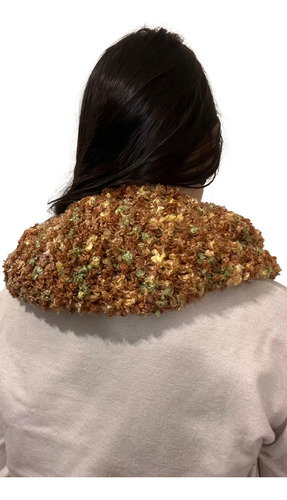 Cuello En Lana Bouclee Suave Y Calentita Colores Tierra Tierra Moteado Único