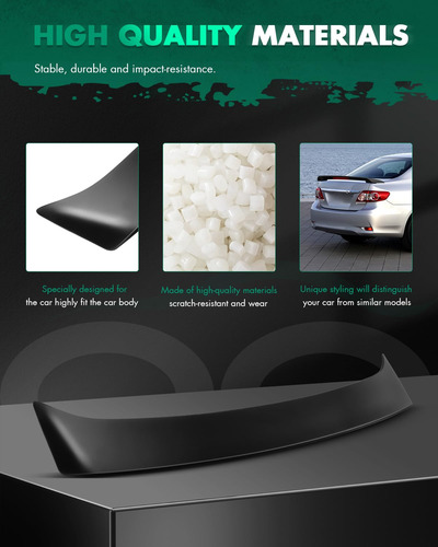 Alerón Trasero Premium Para Toyota Corolla 2003-2013 Montaje