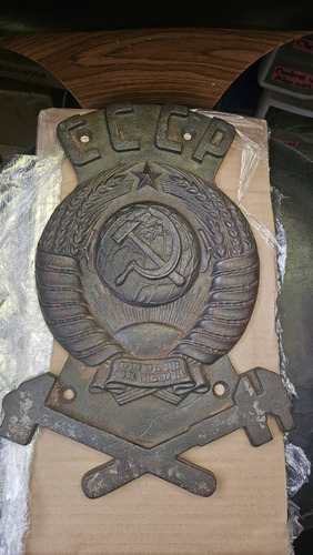 Escudo De Armas Emblema Union Soviética Urss Cccp Metal Orig