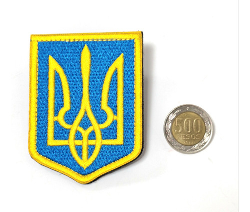 Parche Militar, Tela Velcro, Insignia Fuerza Aérea Ucraniana