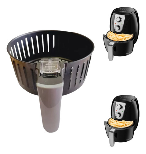 Cesta + Puxador Airfryer Mondial Af-33 Af-34 Preto Original