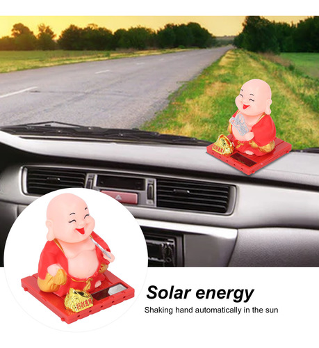 Decoração De Monge Com Energia Solar Auto Shaking Hand Buddh