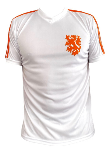 Camiseta Holanda Mundial 1974 Cruyff Blanca Retro