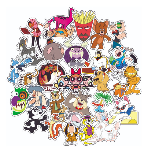 Pack Stickers Calcos Cartoon Dibujos Animados N° 2 - Termo 