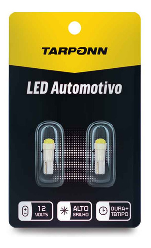 Par Lâmpada Led Pinguinho T5 6000k W2x4,6d 12v Tarponn