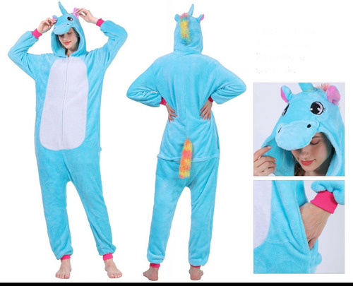 Pijama Genérica Unicornio Azul Unisex