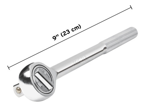 Llave Cricket Encastre 1/2 Cabeza Redonda Mango Acero