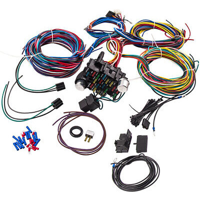 21 Circuit Wiring Harness For Chevy Ford Hotrods Long Wi Jjr