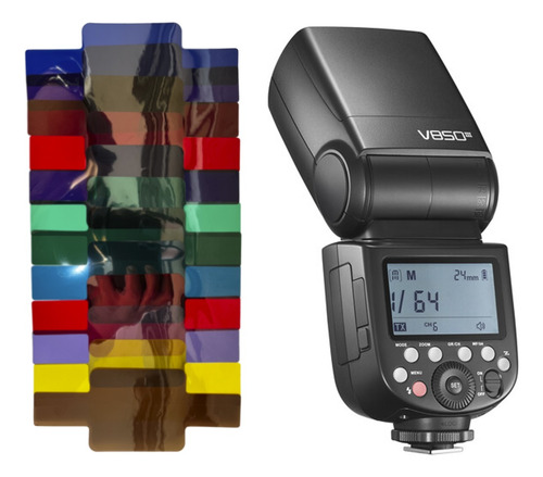 Kit Flash Profesional Godox V850ii-gn60 + 12 Filtros Colores