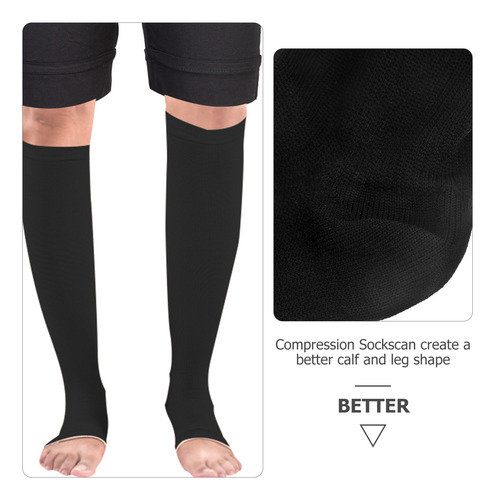 2 Pares De Medias Elásticas Para Pantorrillas, Calcetines De