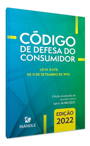Código De Defesa Do Consumidor 12º Edição, De Ia Jurídica Da A Manole. Editora Manole, Capa Mole Em Português, 2022