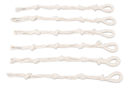 Perchas De Macramé Para Plantas, 6 Unidades, Algodón Trenzad