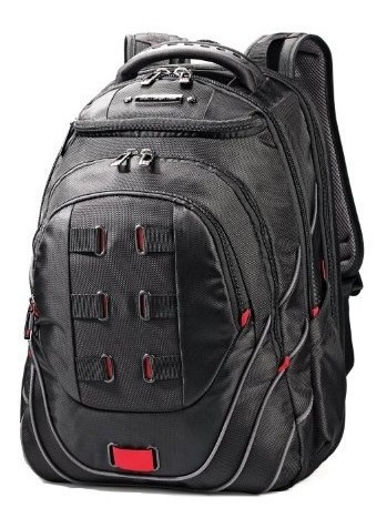 Equipaje Samsonite Mochila Tectónica, Negro Y Rojo, Un