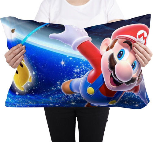 Cojin Almohada Super Mario Galaxy Diseño Nintendo Gaming Color Mario 02